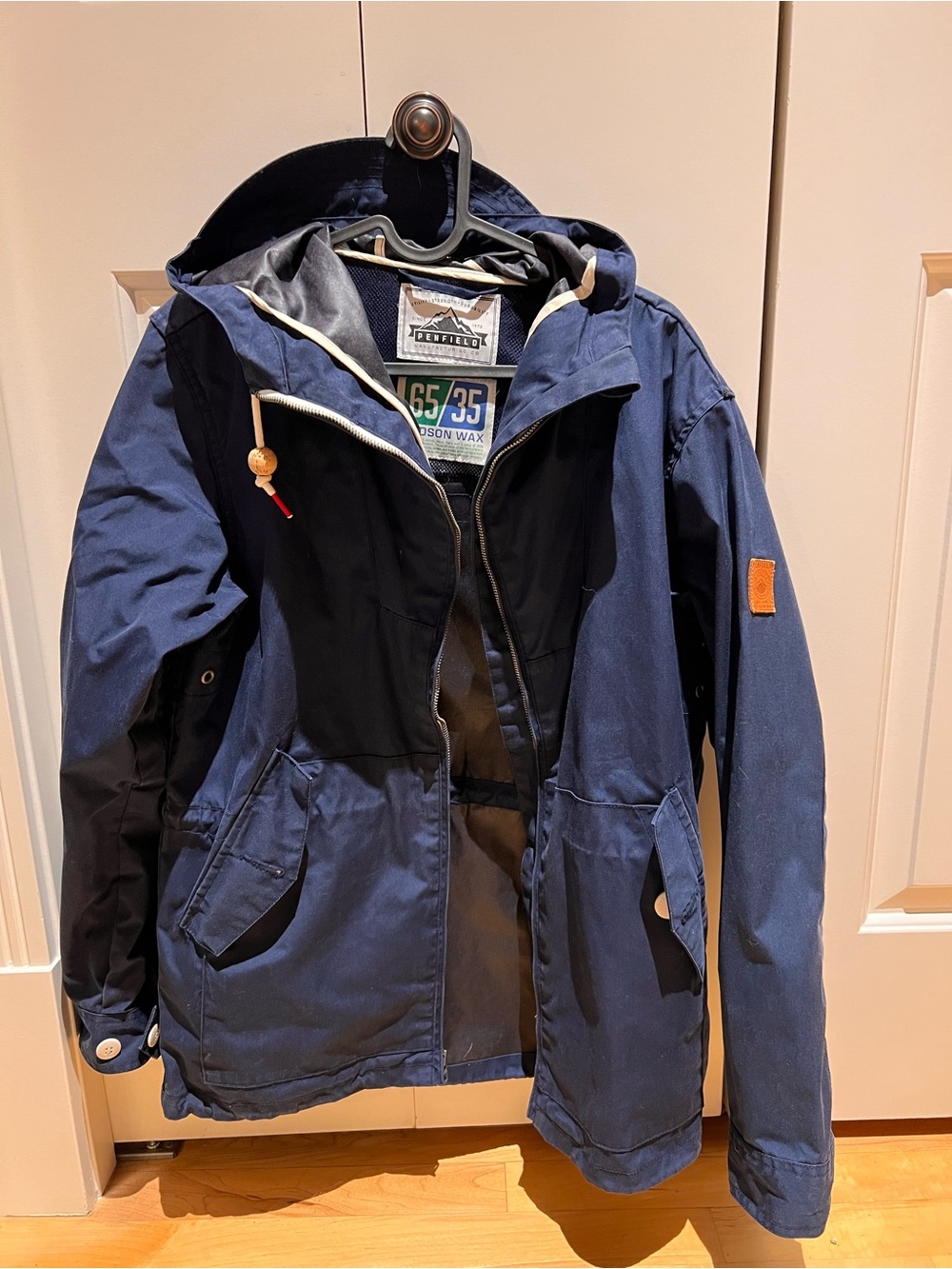 Penfield Navy Blue Hooded Men's Wax Jacket